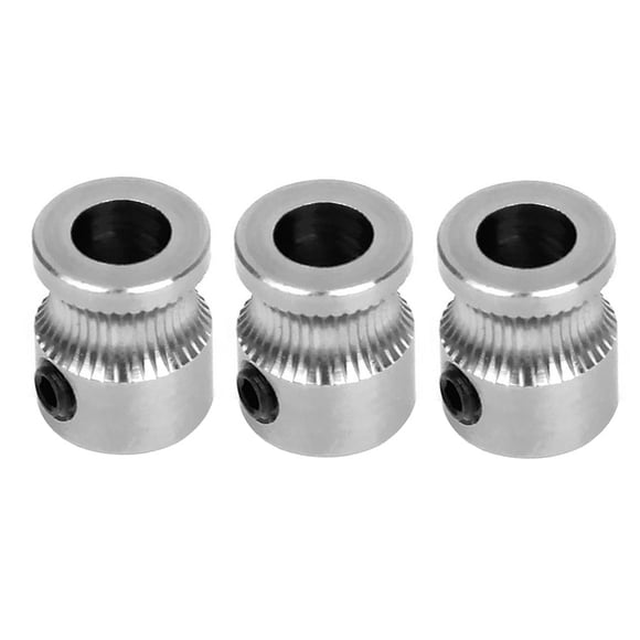 ruedas dentadas de extrusora MK7 de acero inoxidable con diámetro interior de 5 mm para impresora 3D.
