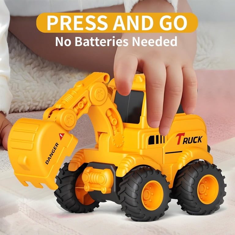 JCB Might Moverz – Kids Toys – Construction Excavator Toy – Truck Toy – iconic Construction Vehicles – Kids' Play Figures & Vehicles – 2 Year Old Boys & Girls Plus