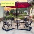 thumbnail image 2 of Yonrjhukm Black Patio Umbrella Mosquito Netting with Double Zipper Door Polyester Mesh Net Screen Universal for Almost Outdoor Market Table Umbrellas Cantilever Offse, 2 of 5