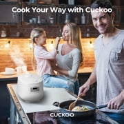 CUCKOO Micom Rice Cooker 6 Cup Uncooked / 12 Cup Cooked, Korean Fuzzy Logic Rice Cooker with Steam Tray, Versatile Food Steamer & Warmer with Non-Stick Inner Pot, Rice Maker, White (CR-0641F)