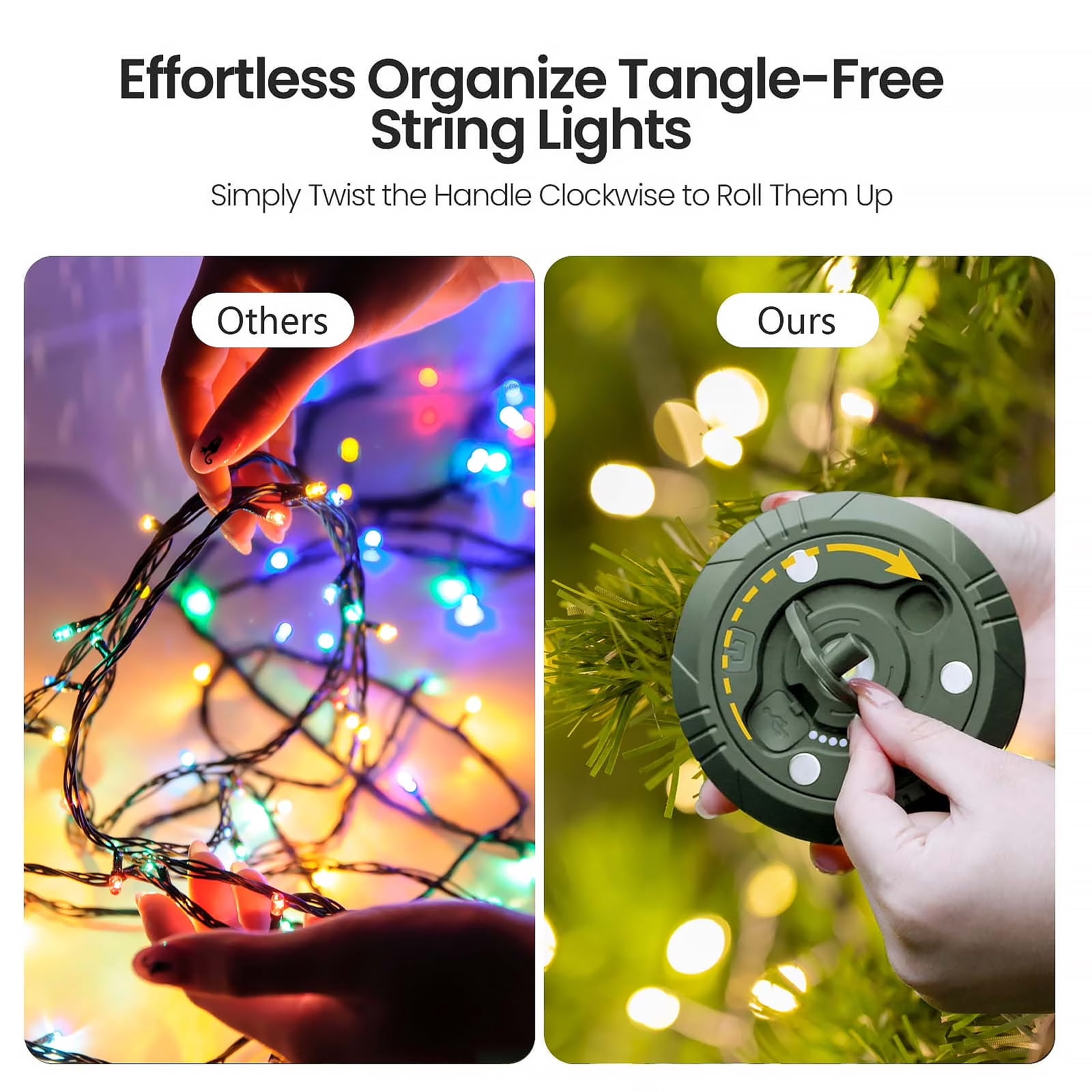 Luvan Outdoor Camping Lights Lantern,4 in 1 Waterproof Rechargeable Tent Light String for Garden,Yard,Hiking,Fishing,Emergency