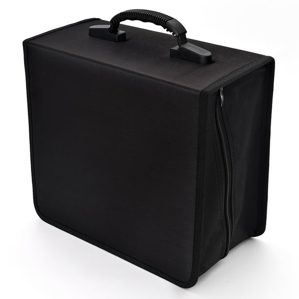 432 Capacity CD Case, Heavy Duty Nylon Black DVD Disc Case Bag Holder