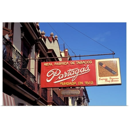 Havanas Cigar Shop Great BIG Canvas | Rolled Sergio Pitamitz Poster Print entitled Caribbean, Cuba, Havana. Cigar shop sign ()