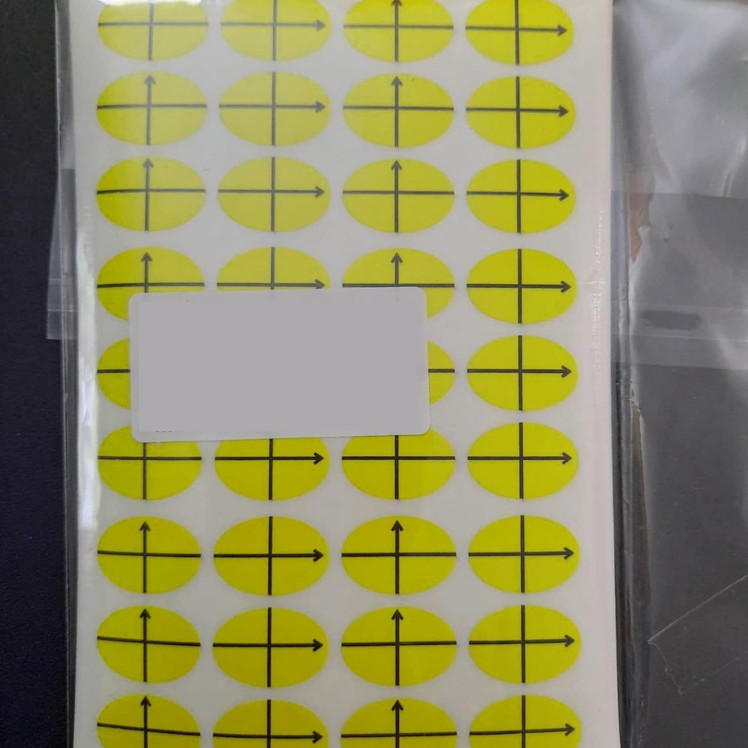 3/4" x1/2" Machine Embroidery Design Placement Reusable Embroidery Target Labels Target Stickers Oval Shape Target Yellow Planner Calendar Sticker 360 Pcs