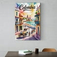 thumbnail image 6 of Nostalgic Vintage City Travel Poster of Cartagena Featuring Cobblestone Streets And Art Style Canvas Poster, 6 of 8