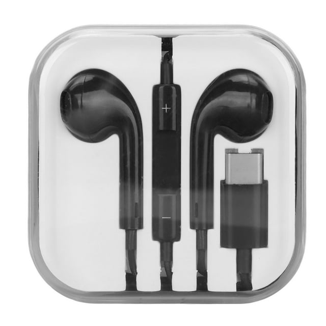 Auriculares tipo C Control de volumen Reducción de ruido Cómodos auriculares para teléfono para Xiaomi Negro
