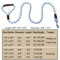 thumbnail image 2 of Heavy Duty Nylon Rope Dog Leashes with With comfortable and durable leather handles, handmade dog leash using strong Nylon rope for Small Medium and Large Dogs, 2 of 7