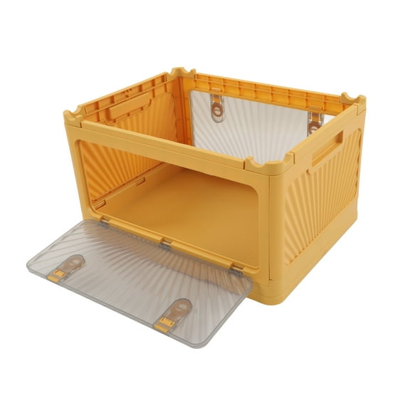 Folding Storage Box,Stackable Storage Bin 3 Folding Plastic Storage Boxes Stackable Plastic Storage Bins Streamlined Design