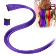 thumbnail image 4 of Highlight  Clip In  Colored Hairpiece  Colored  Highlight Synthetic Hairpiece Clipin  For Girls, 4 of 8