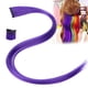 thumbnail image 5 of Extensiones De Cabello Clip De Color Extensiones De Cabello De Color Destacar Postizo Sintético Clipin Extensiones De Cabello Para Niñas (Púrpura # 1 Cergrey Púrpura#1, 5 of 8