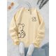 thumbnail image 1 of Sudaderas con estampado de oso de peluche Kawaii OK para mujer, sudaderas con capucha de moda Retro clásicas, ropa informal cálida de lana, ropa deportiva suelta, 1 of 2
