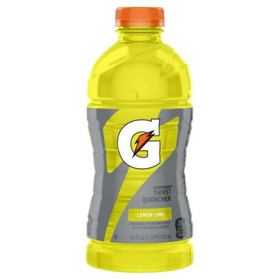 Gatorade Lemon Lime, Sports Drink, 28 oz Bottle, Quantity of 4