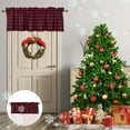 thumbnail image 5 of Christmas Curtains Buffalo Plaid Decoration Kitchen Valance Curtains Buffalo Check Farmhouse Living Room Treatment Decor Curtains 16.14 X 51.18 2 Pack, 5 of 6