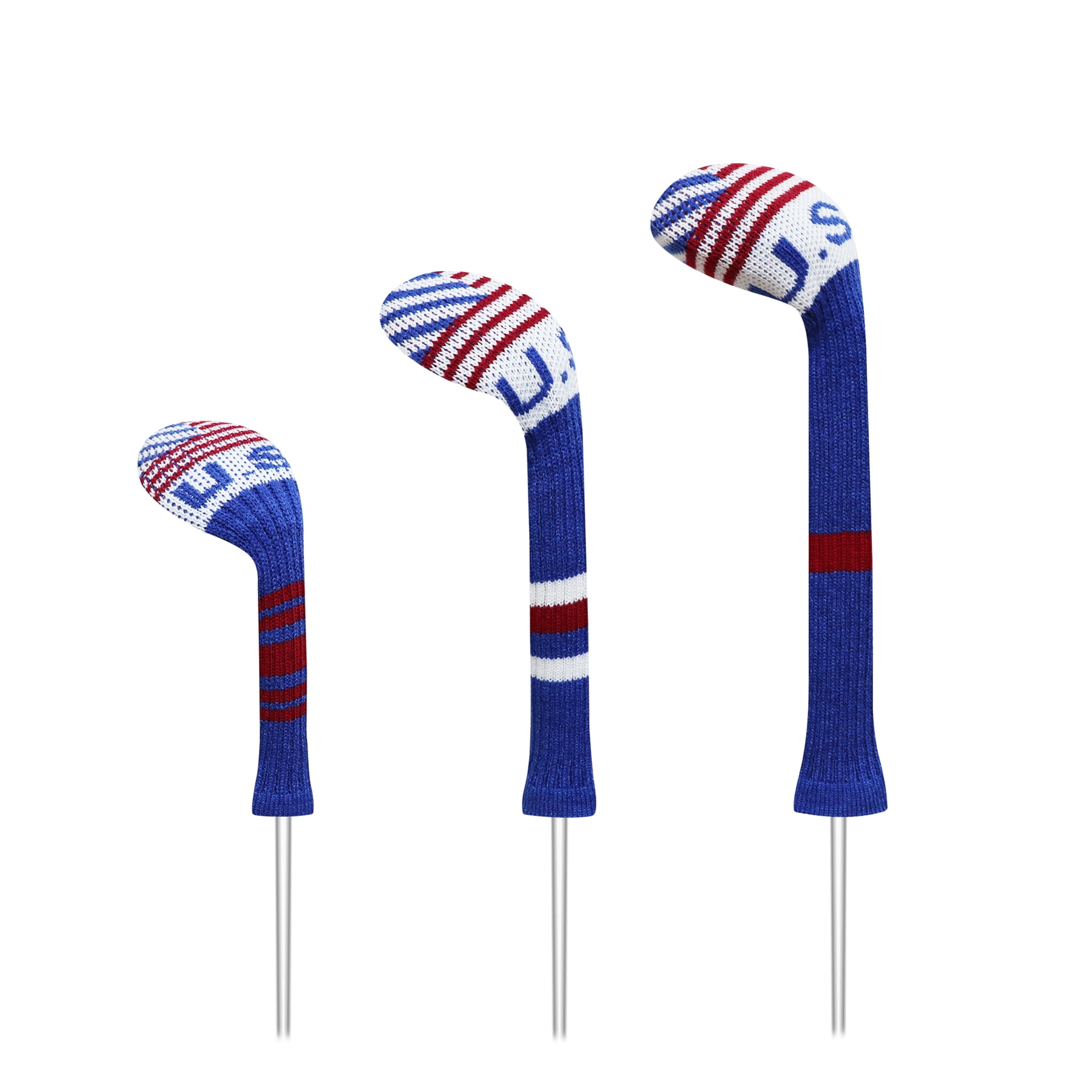 LeFeng 3Pcs Golf Club Covers, Knitted Golf Club Covers for 460cc Driver
