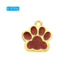 thumbnail image 3 of Unique Bargains Animal Dog Cat Paw Print Pendants, 10 Pcs Footprint Beads, Red, 3 of 7
