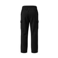 thumbnail image 5 of MXALUOB Men's Corduroy Pants Wide Leg Textured Winter Cargo Pants Drawstring Elastic Waist Trousers with Pockets for Daily Wear, 5 of 6