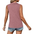 thumbnail image 5 of Wowcloth Ribbed Tank Top for Woman, Solid Color Collared Loose Fit, Summer Casual Sleeveless for Daily Wear, 5 of 8