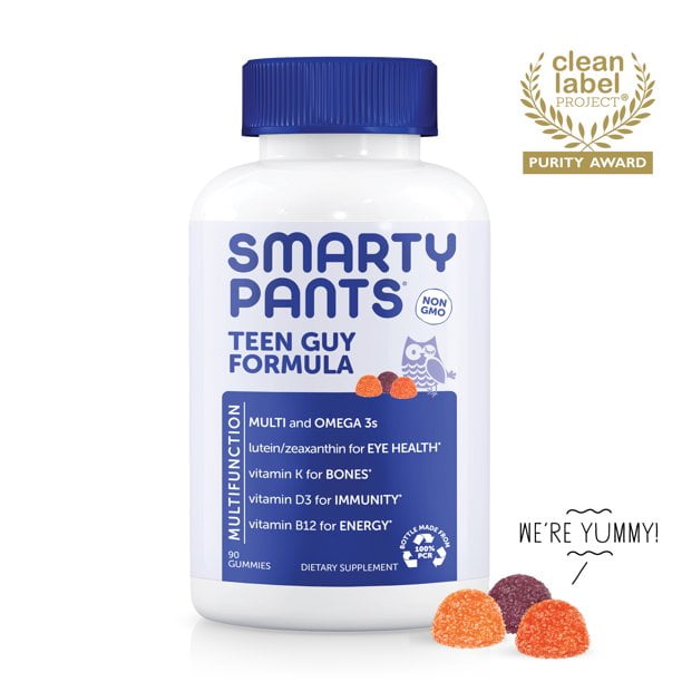 SmartyPants Teen Guy Formula Multivitamin Gummies, 90 Count
