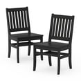 thumbnail image 3 of Better Homes & Gardens by POLYWOOD Southlake Outdoor Dining Side Chair (2 Chairs), All-Weather HDPE, Patio Seat, Black, 3 of 14