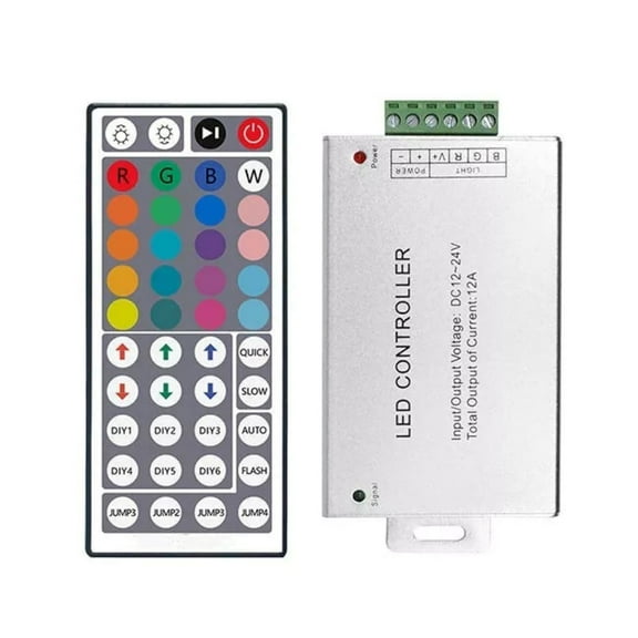 DC 12V-24V LED Light Strip Dimmer 12A PWM Controller for Single Color LED Strips Dimmer