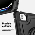 thumbnail image 3 of for iPad Pro 13 Inch M4 2024 7th Gen Tablet Case with Rotatable Stand & Handle Grip, Soft TPU Outer Shell Heat Dissipation Rugged Case with Adjustable Shoulder Strap Pen Holder, Black, 3 of 9