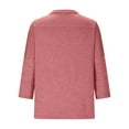 thumbnail image 4 of Virmaxy Womens Blouses Long Sleeve Shirt Women Casual Fashion Solid Color Button T-Shirt Long Sleeves One Shoulder Top Blouse Tops Pink-3 XL, 4 of 6