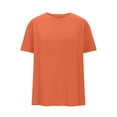 thumbnail image 5 of AherBiu Womens Tops Short Sleeve Crewneck Summer Top Tees Plain Tshirts Basic Dailywear Comfy Shirt, 5 of 6