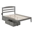 thumbnail image 2 of AFI Warren Solid Wood Full Bed with 2 Storage Drawers in Gray, 2 of 13