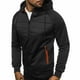 thumbnail image 5 of pstuiky Camisas casuales de manga larga para hombre, Chaqueta tipo cárdigan con capucha y cremallera de manga larga con empalmes de color liso para hombre top de hombre xxl, 5 of 8