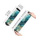 thumbnail image 4 of Rocae Abstract Ocean Currents for Premium Adult Socks,Comfortable, Breathable, and Durable Socks, Perfect for Everyday Wear, 4 of 7