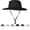 Black, variant on All-Weather Sun Hat for Men & Women: UPF 50+ Waterproof & Foldable Wide Brim Boonie Hat for Hiking, Fishing, Garden