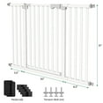 thumbnail image 2 of Fenbeli 30"-50" Baby Gates for Doorway, Auto Close Pet Gate, Gifts for Mom, Easy Install Pressure Mounted Dog Door, White, 2 of 10