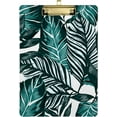thumbnail image 1 of FMSHPON Tropical Palms Leaves Clipboard Hardboard Wood Nursing Clip Board and Pull for Standard A4 Letter 13x9 inches, 1 of 7