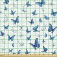 thumbnail image 2 of Ambesonne Butterfly Fabric by the Yard Upholstery, Rainforest Wilderness, 1 Yard, Blue White Black, 2 of 5