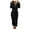Black, variant on Women's Winter Warm Fleece Jumpsuit - Long-Sleeve Hooded Zipper Casual Sleepwear, Black, XXL