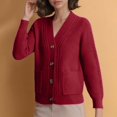 thumbnail image 2 of Knit Cardigan Long Sleeve Open Front Sweater Casual Loose Fit Outwear Cozy Soft Yarn Pullover For Fall Winter Season Cardigan Sweaters for Women, 2 of 2
