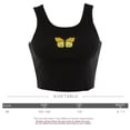 thumbnail image 3 of Guardurnaity Chaleco de verano, camiseta sin mangas de Color puro, Tops cortos con cuello Halter, Tops informales con estampado de mariposas, Camisetas sin mangas, 3 of 6