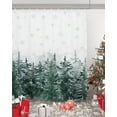 thumbnail image 4 of Christmas Shower Curtain Pine Tree Forest Shower Curtains for Bathroom Decor Winter Misty Forest Green for Christmas Decoration Bath Curtains Sets with Hooks Waterproof Extra Long 72" x 84", 4 of 6