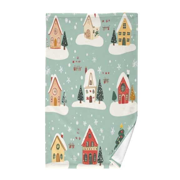 Pure Cotton Face Towel 16x28 Inches Hand Towel Bath Towel Hand Bath Towels Soft Good Water Absorption for Washing Face Wiping Face Nice Little House