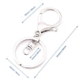 thumbnail image 2 of Loooontye 10Pcs Lobster Clasps Swivel Hooks, Lobster Clasp Swivel Trigger Clips with Flat Split Keychain Ring and 8 Shap Swivel Clasps Hook Clips for DIY Craft Making Silver, 2 of 8