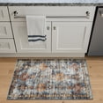 thumbnail image 2 of Bloom Rugs Washable Non-Slip 2' x 3' Rug - Blue / Orange Traditional Bordered Area Rug for Living Room, Bedroom, Dining Room, and Kitchen - Exact size: 2' x 3', 2 of 9