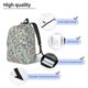 thumbnail image 3 of Disketp Rose Flowers print Canvas Backpack Lightweight Travel Daypack Student Rucksack Laptop Backpack-Medium, 3 of 5