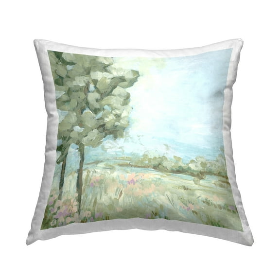Stupell Industries Abstract Rural Scene Decorative Printed Throw Pillow Design by June Erica Vess