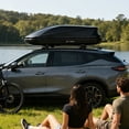 thumbnail image 2 of 17 Cu ft ABS Rooftop Cargo Box Carrier, 2 Side Opening, Universal Car/SUV Fit, 165Lbs Capacity w/Secure Straps & Keys, 2 of 7