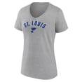 thumbnail image 2 of Women's Heathered Gray St. Louis Blues Team Arc V-Neck T-Shirt, 2 of 4