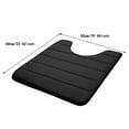 thumbnail image 3 of Tkrady Memory Foam Toilet Bathroom Mat, Soft and Comfortable U-Shaped, Thick Water Absorption Non-Slip and Machine Wash and Easier to Dry for Bath Commode 20 X 24 Inches Contour Rug (Black), 3 of 6