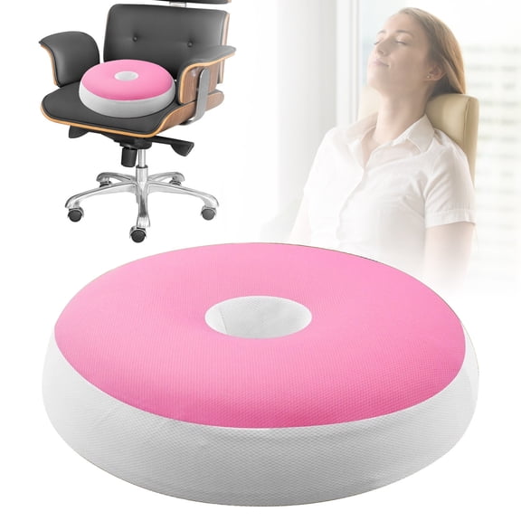 JJKBV Memory Foam Seat Cushion for Elderly Round Donut Pillow for Tailbone – Post Chair Wheelchair & Bed