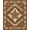Brown Tan Cream, Pattern 2, variant on ODIKA Scrollwork Distressed Border Motif Cowboy Vintage Southwestern Playful for Dorm Room, Small Living Apartment, Stain Resistant Low Profile