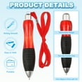 thumbnail image 3 of Uxcell 6Pcs Big Fat Pens, Red Weighted Pens with 6 Red Refills, 3 of 5