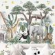 thumbnail image 3 of Cartoon Tropical Rainforest Animal Wall Stickers, Removable Green Plants Lion Giraffe Elephant Decals, Diy Wall Art Decor Decorations For The Wall Win, 3 of 5